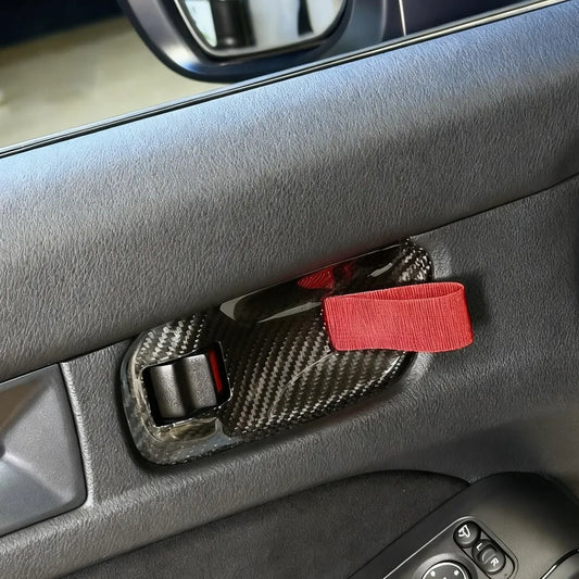 Carbon fiber racing RS door pull straps for Honda Civic 11th Gen SI