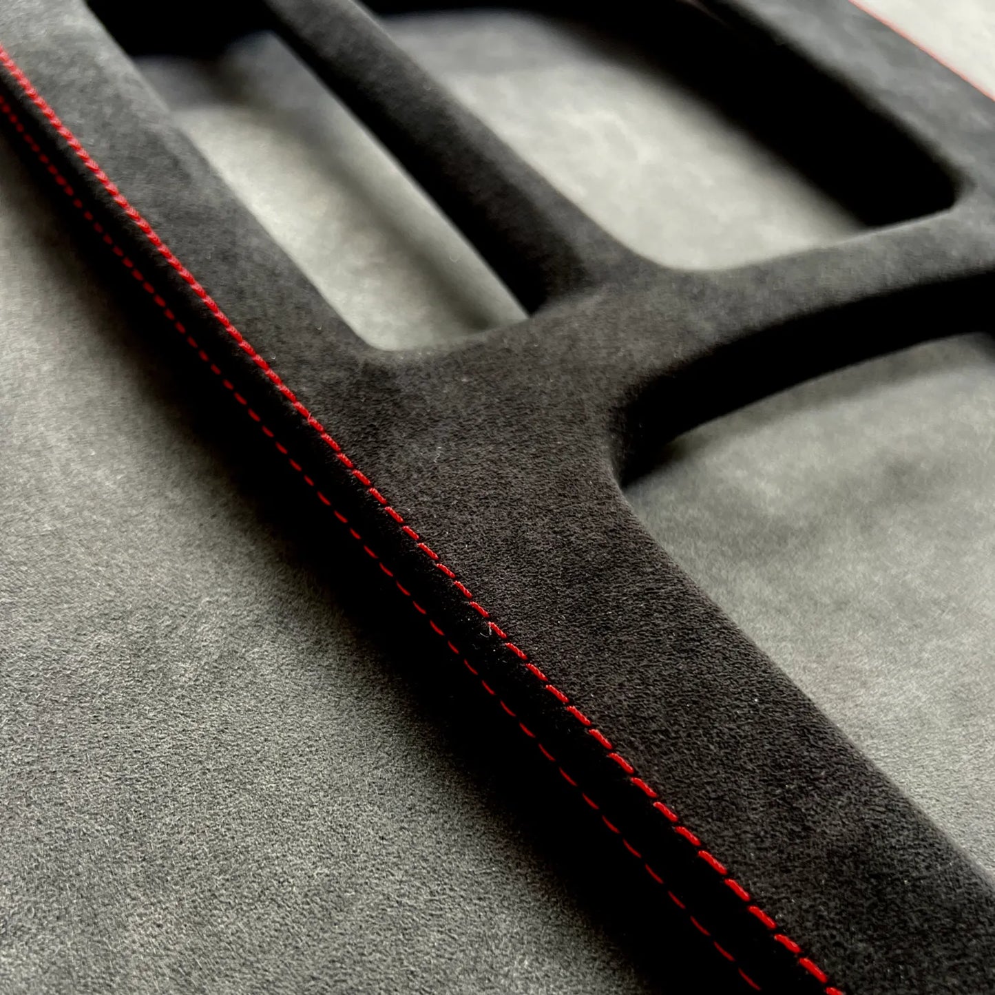 Precision stitch lines on FL5 Civic Type R Alcantara console wrap, enhancing the interior with a premium motorsport finish, fits LHD & RHD.