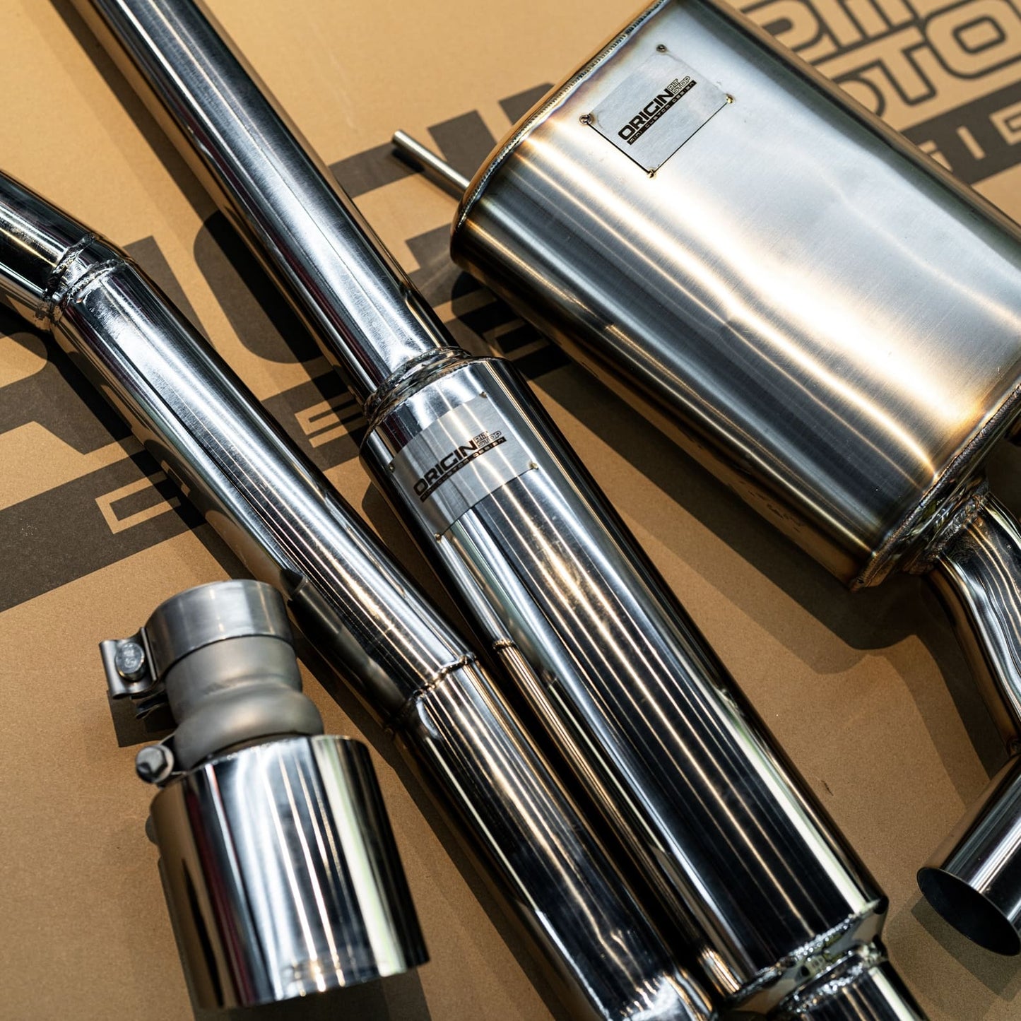 Aftermarket exhaust system for MINI Cooper JCW F67 with signature pops and bangs