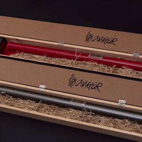 Unboxing the rear strut brace from its premium wooden gift box, showcasing its presentation and quality.