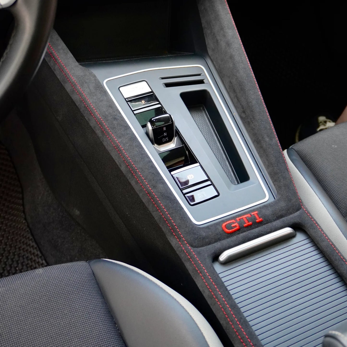 Installed Central Control Gear Shift Panel Cover – VW Golf MK7 to MK8.5