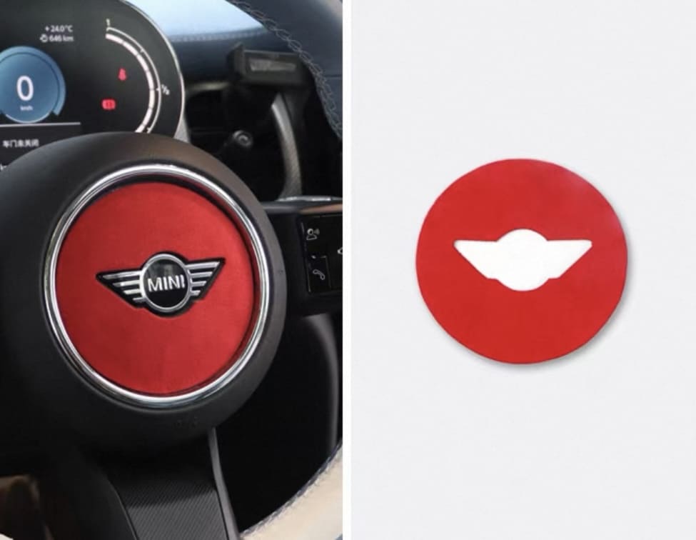 MINI Cooper R56、F56 專用 Alcantara 安全氣囊蓋 – 質感內裝改裝,JCW風格立體浮雕設計