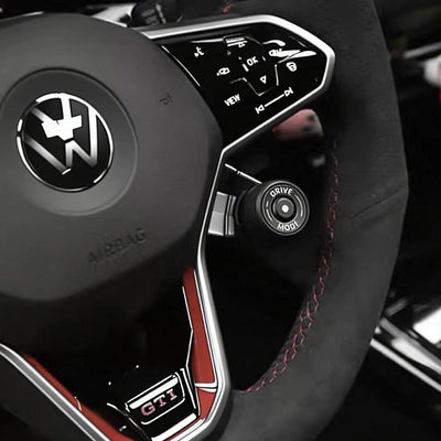 vw golf steering wheel upgrade for mk7 and mk8 with sport chrono knob