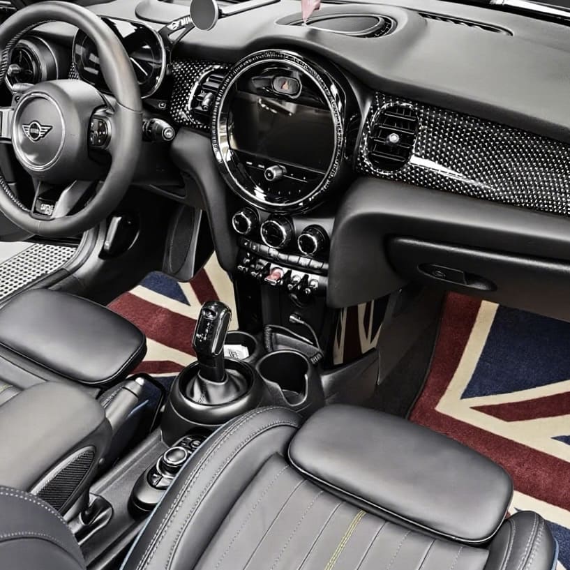 MINI COOPER F55 F56 F57 Union Jack Set of 3 Non-slip Cup Holder Mats Storage £10.00 - UK MINI COOPER F55 F56 F57 Union Jack Set of 3 Non-slip Cup Holder Mats Storage £10.00 - UK