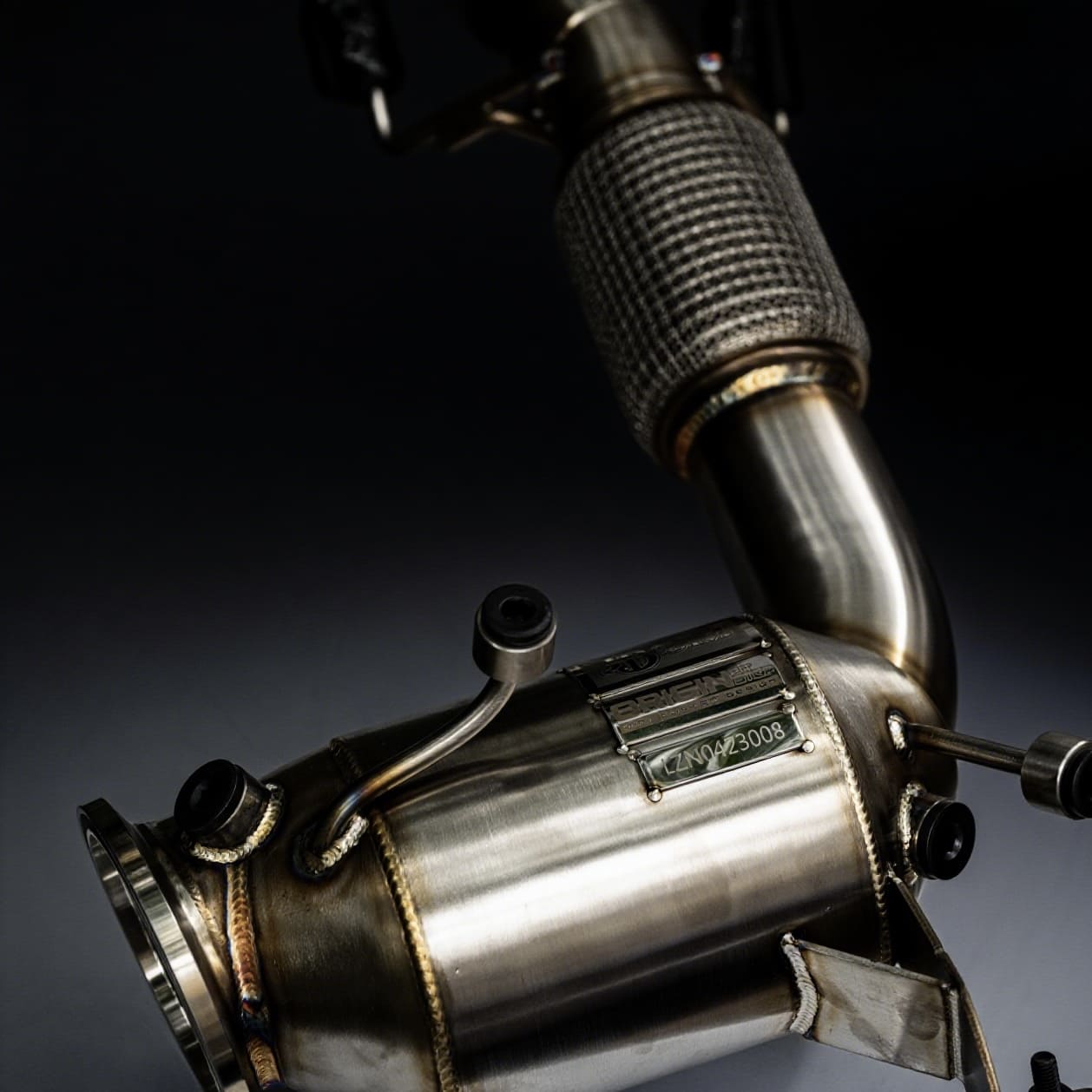 Custom MINI Cooper Gen 4 aftermarket exhaust parts with performance downpipe