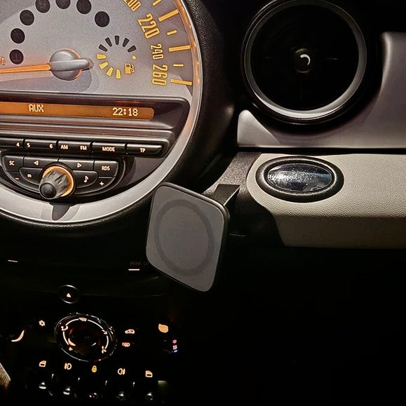 MINI Cooper tire pressure guide phone mount