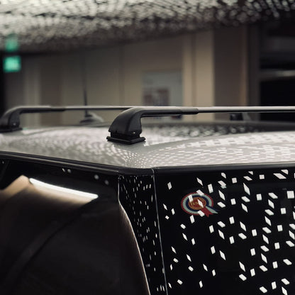 2013 Mini Cooper roof rack system with magnetic roof bars for naked roof