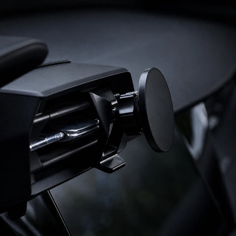 Audi A3 8Y phone mount installed in center vent looks factory fitted clean interior