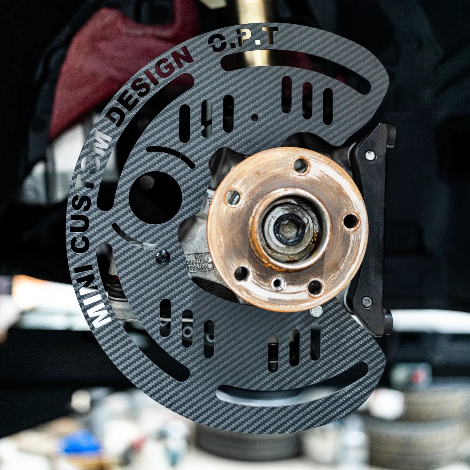 Real carbon fiber brake cooling kit for MINI Cooper F55 F56 F57 F60 JCW, aftermarket performance upgrade