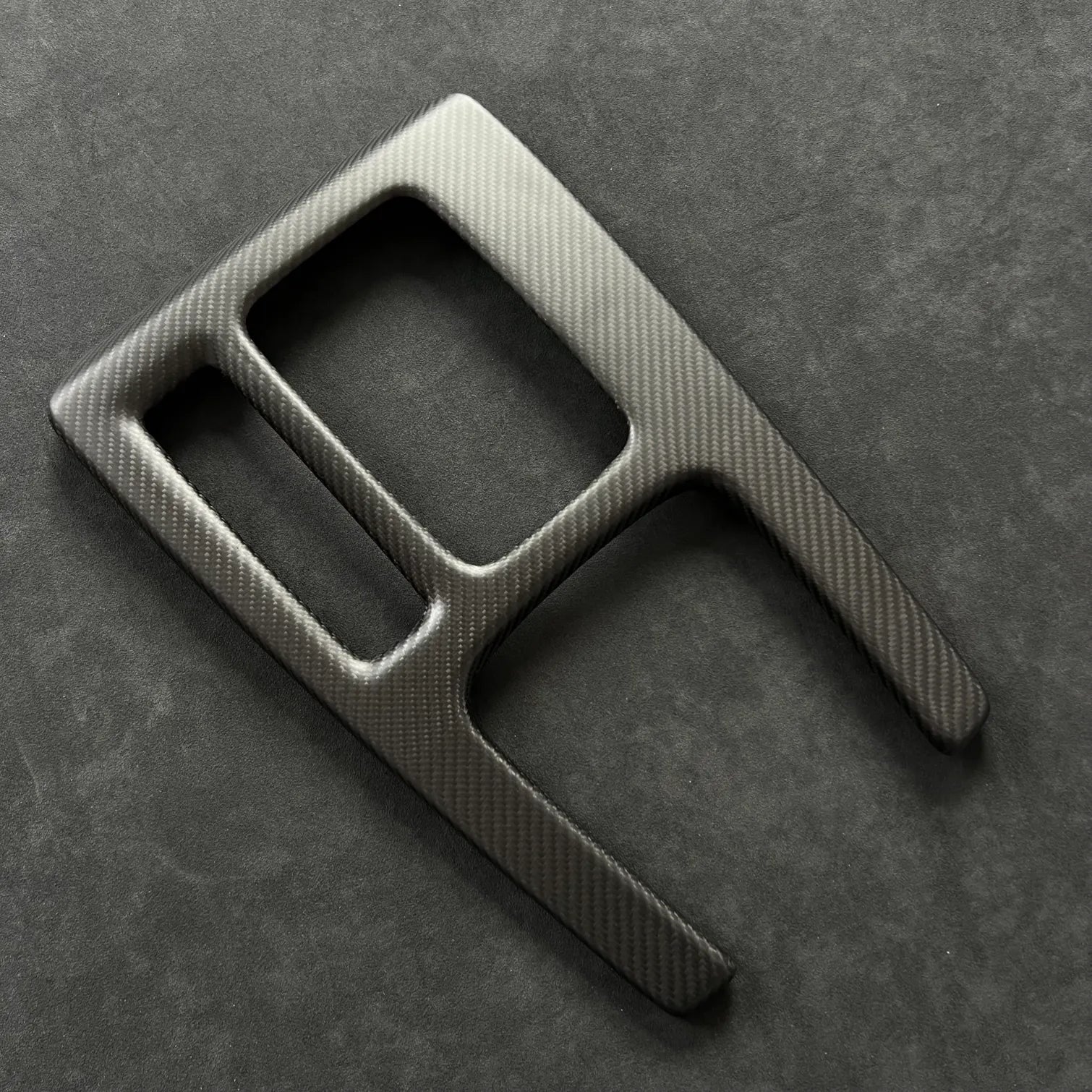 Honda Civic FL5 Type R center console cover in matte carbon fiber finish