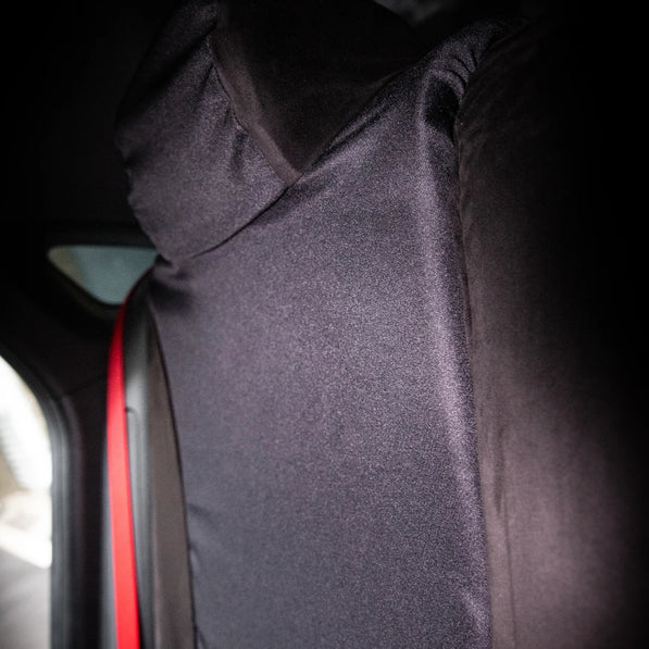Honda Civic Type R FL5 rear seat cover, 60/40 split section — ISOFIX anchor and seatbelt buckle access