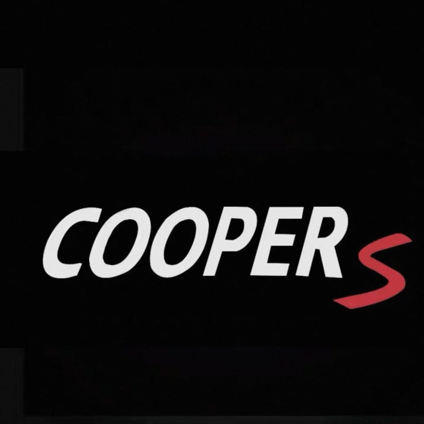 Close-up of Cooper S projector lens for MINI puddle door lights