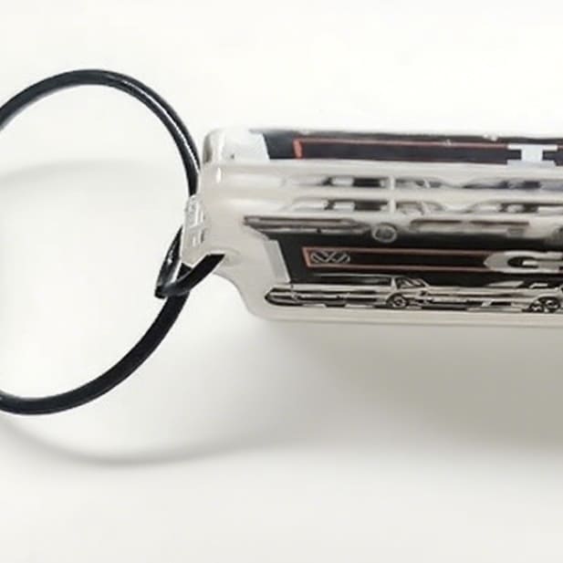 Custom Golf GTI keychain and Volkswagen Polo GTI accessory for car lovers.