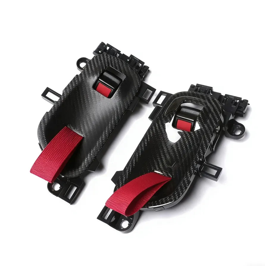 RS-style carbon fiber door pull replacement handles for Civic XI