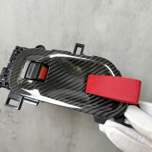 Front door dry carbon RS-style door pull kit for Honda Civic XI