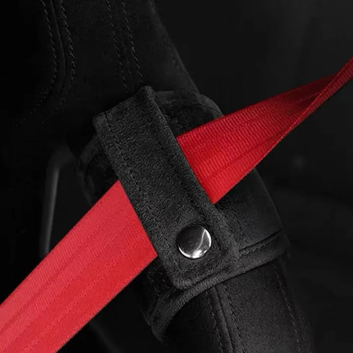 Black Suede Seat Belt Protector for FL5 Civic Type R