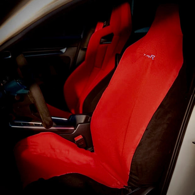 Breathable fabric texture detail of Honda Civic Type R FL5 seat cover