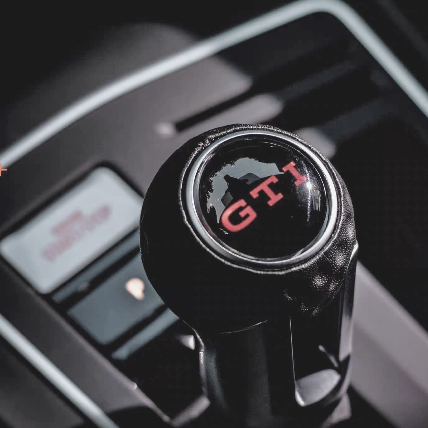 Premium shifter installed in Golf MK8 GTI from driver’s angle