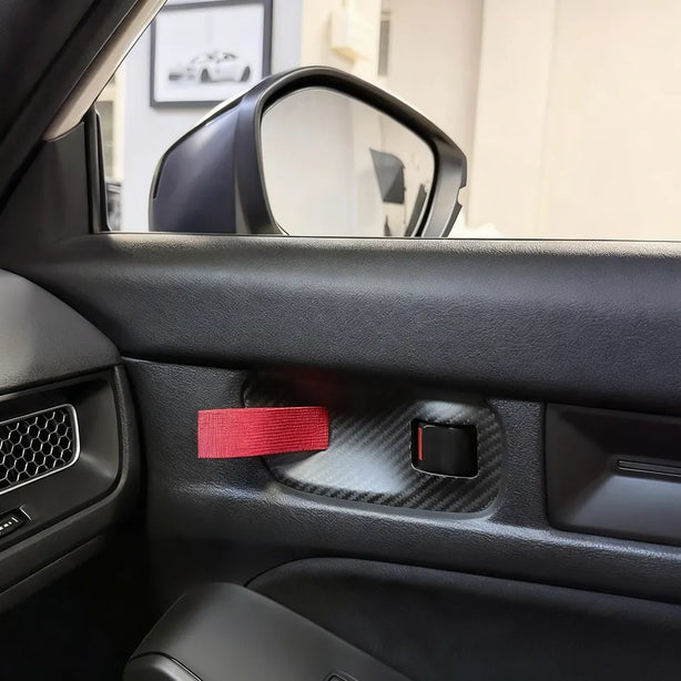 Installation of RS-style carbon fiber door pulls on Honda Civic FL5 Type R