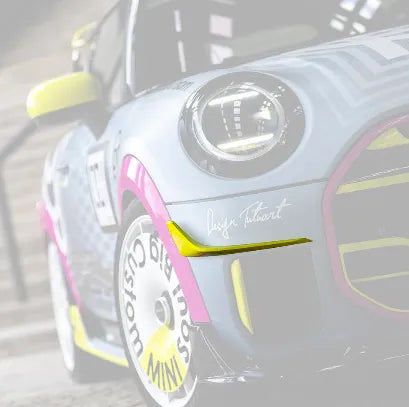 Aero front canards for MINI Cooper F66 F67 JCW (2024+), adds aggressive styling and boosts aerodynamics.