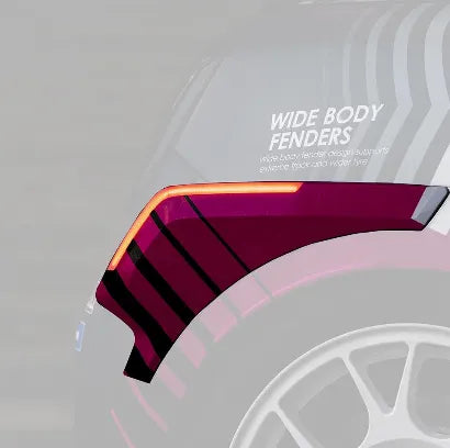 Rear fender flares for MINI Cooper F66 F67 JCW (2024+), adds a wide-body stance for a more aggressive, custom look.