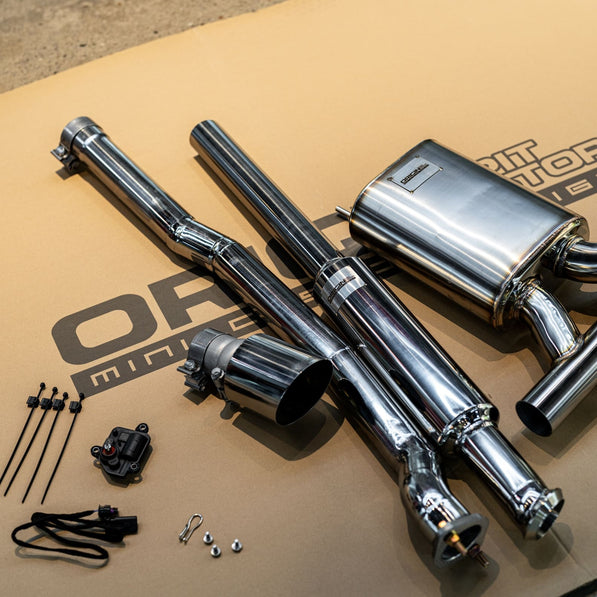MINI Cooper JCW F65 用OEMバルブ制御付きカスタムエキゾーストシステム
