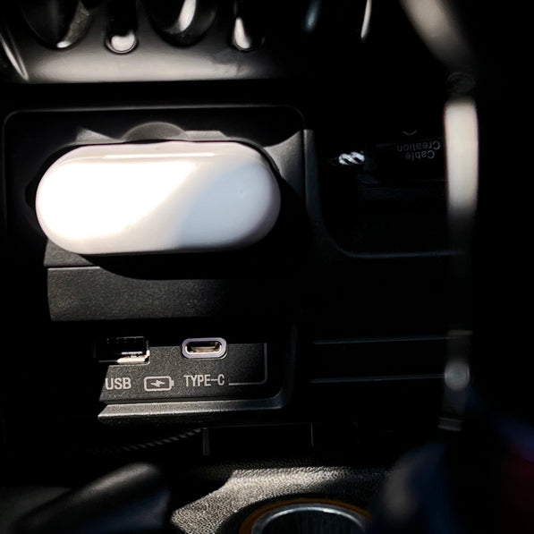 USB and Type-C charging ports installed in a MINI Cooper R56, providing fast charging for your devices.