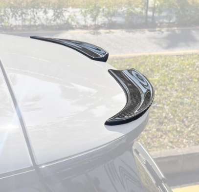 Carbon fiber rear roof spoiler for MINI J01 Cooper Electric hatchback, lightweight aero part