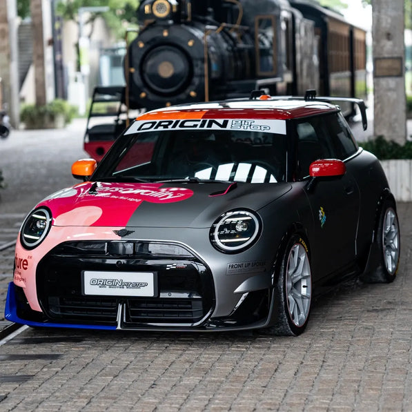 MINI J01 Cooper Electric Gen 4 hatch with dry carbon front splitter and side skirts