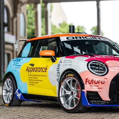MINI J01 Cooper Electric hatch fitted with carbon fiber body kit and aero package