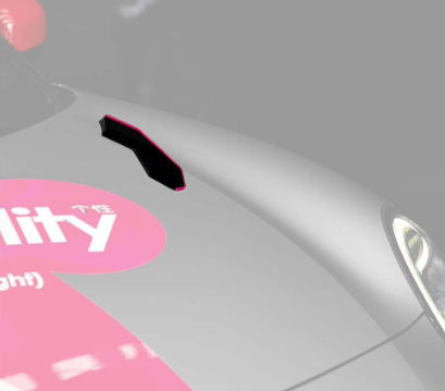 Carbon fiber hood canards for MINI J01 Cooper and JCW Gen 4, performance aero fins