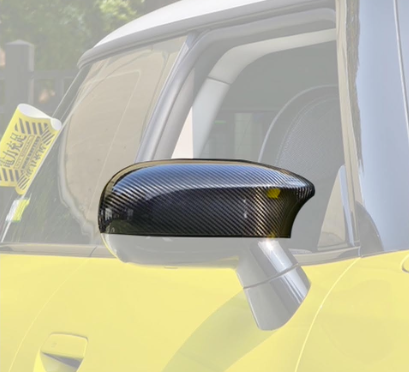Carbon fiber rear view mirror covers for MINI J01 Cooper and JCW Electric models