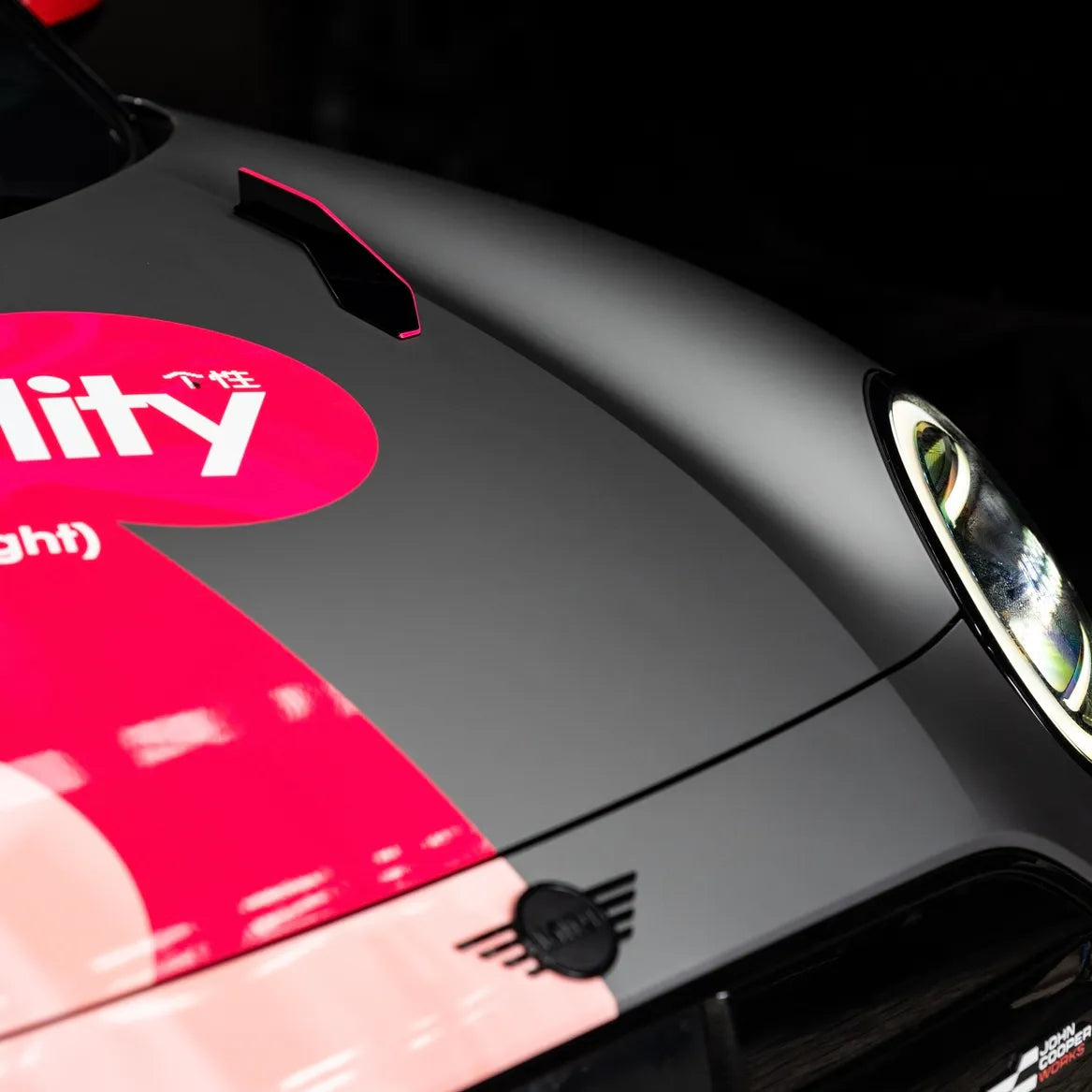 MINI JCW J01 Electric hatch with complete carbon fiber aero body kit upgrade