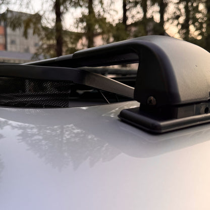 Mini Cooper cross bars roof rack system for naked roof installation
