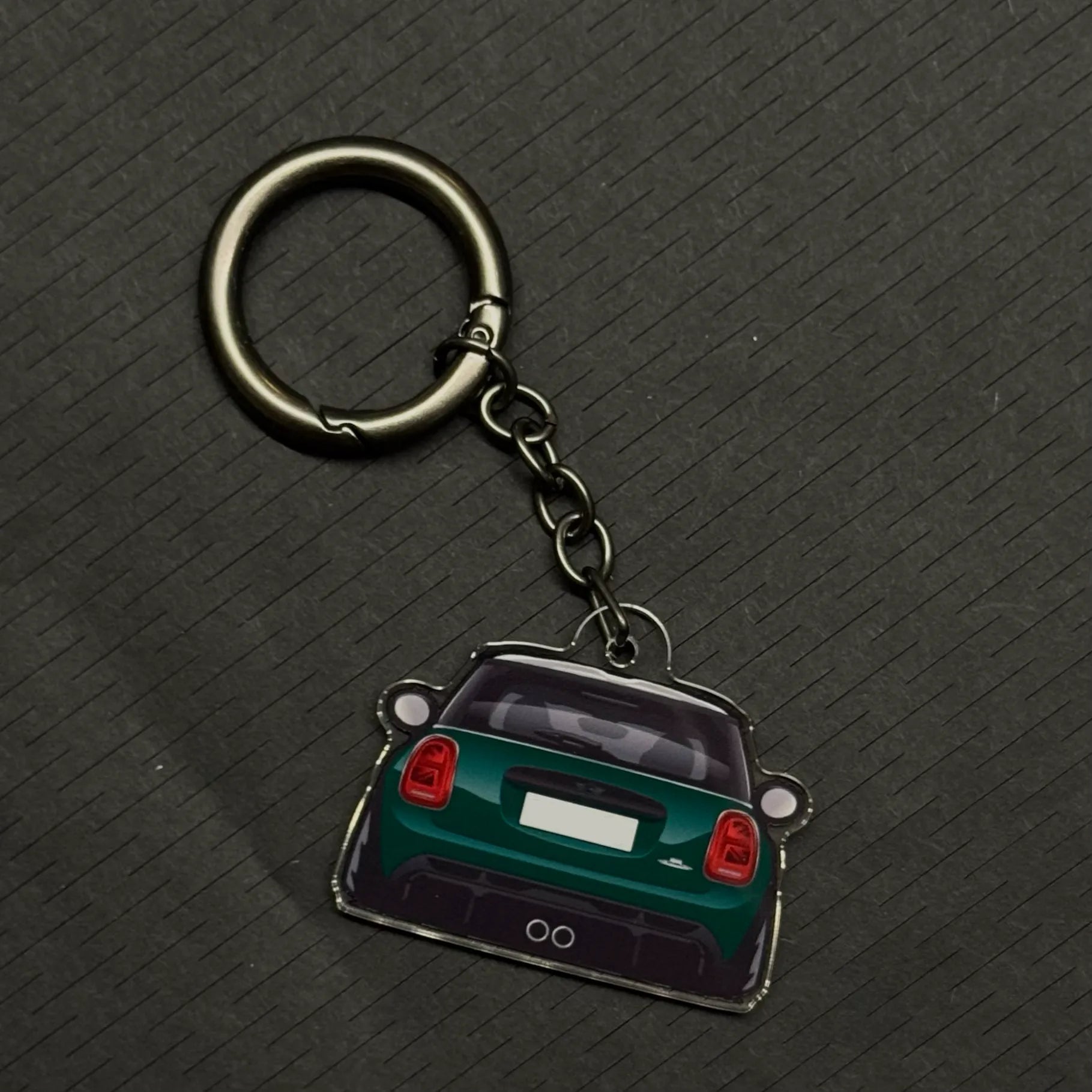 Custom acrylic keychain of MINI Cooper JCW, personalized miniature car gift for enthusiasts