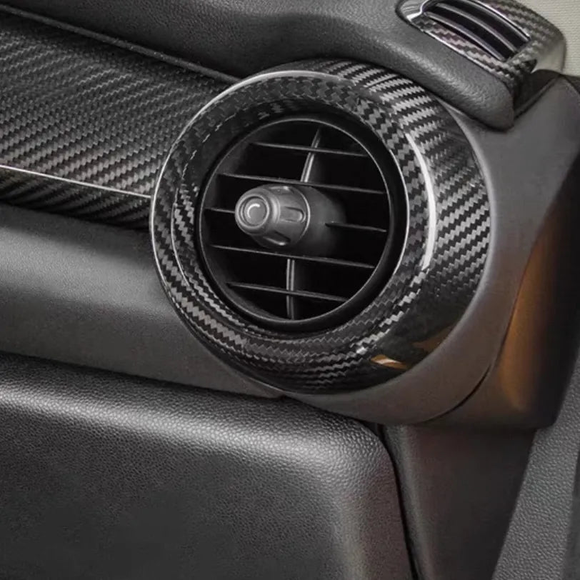 Carbon fiber aftermarket center air vent cover for MINI Cooper F57 Cabrio JCW