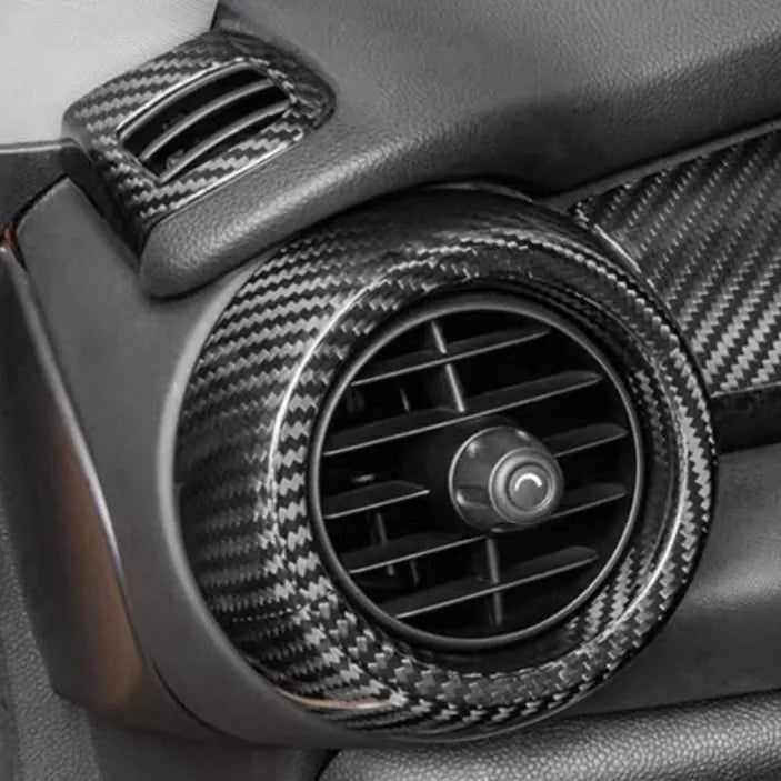 Real carbon fiber defrost vent trim for MINI Cooper S F55 F56 F57 interior upgrade