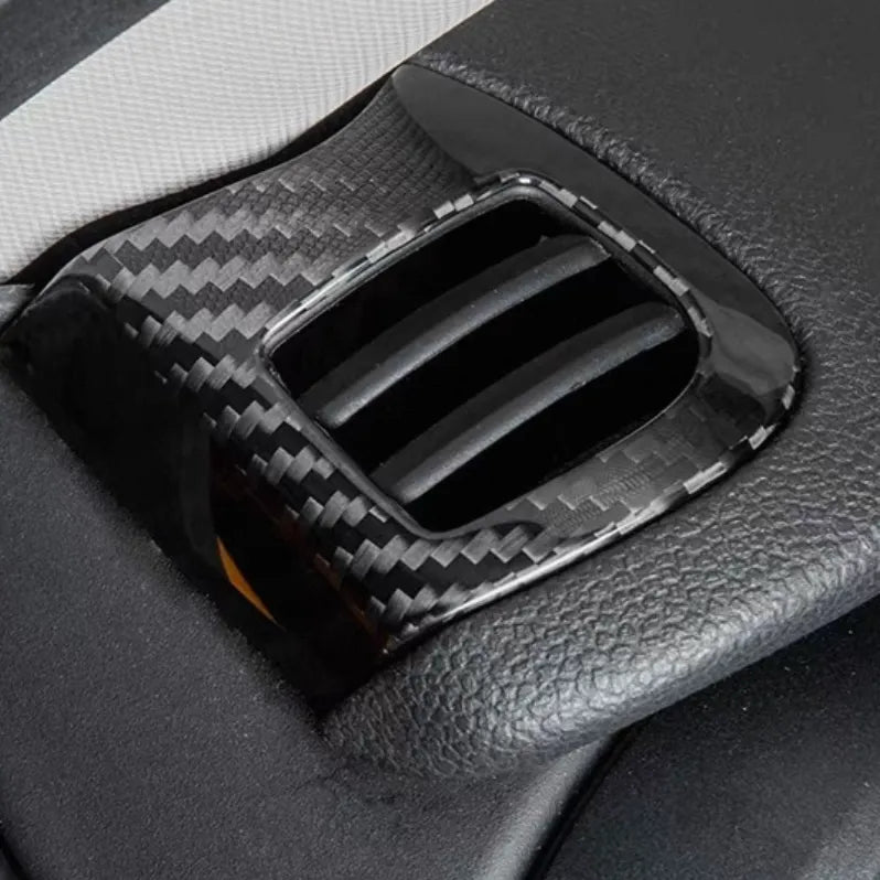 Full set of carbon fiber interior trim covers installed on MINI Cooper F54–F60