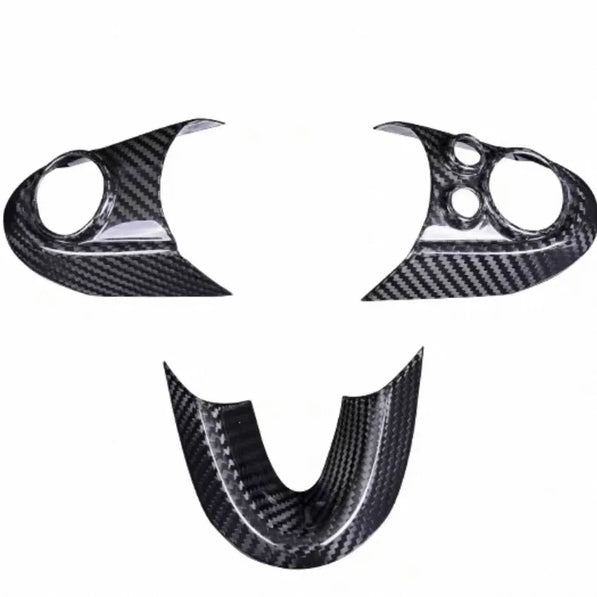 Real carbon fiber steering wheel trim for MINI Cooper F60 Countryman JCW interior
