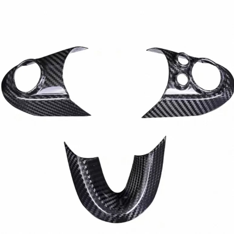 Real carbon fiber steering wheel trim for MINI Cooper F60 Countryman JCW interior