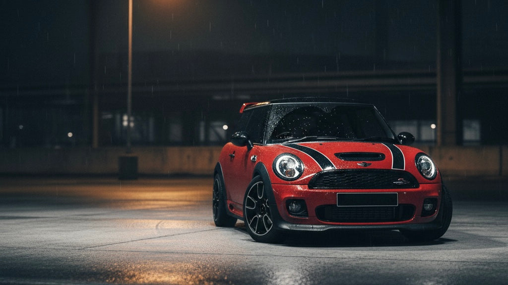 MINI Cooper with premium custom aftermarket styling parts and accessories, upgraded by OneMiniBite for enthusiasts seeking unique design and performance.