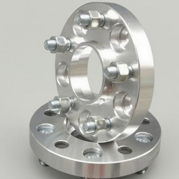 Separador de aluminio de 10 mm instalado para mejorar la estabilidad y el ancho de vía en MINI R56