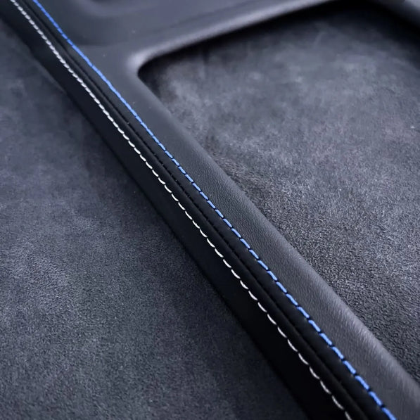 VW Golf MK7 MK7.5 MK8 MK8.5 CS GTE GTI R gear shift panel cover central control console wrap aftermarket parts interior mods interior upgrade interior dashboard center console installed OneMiniBite