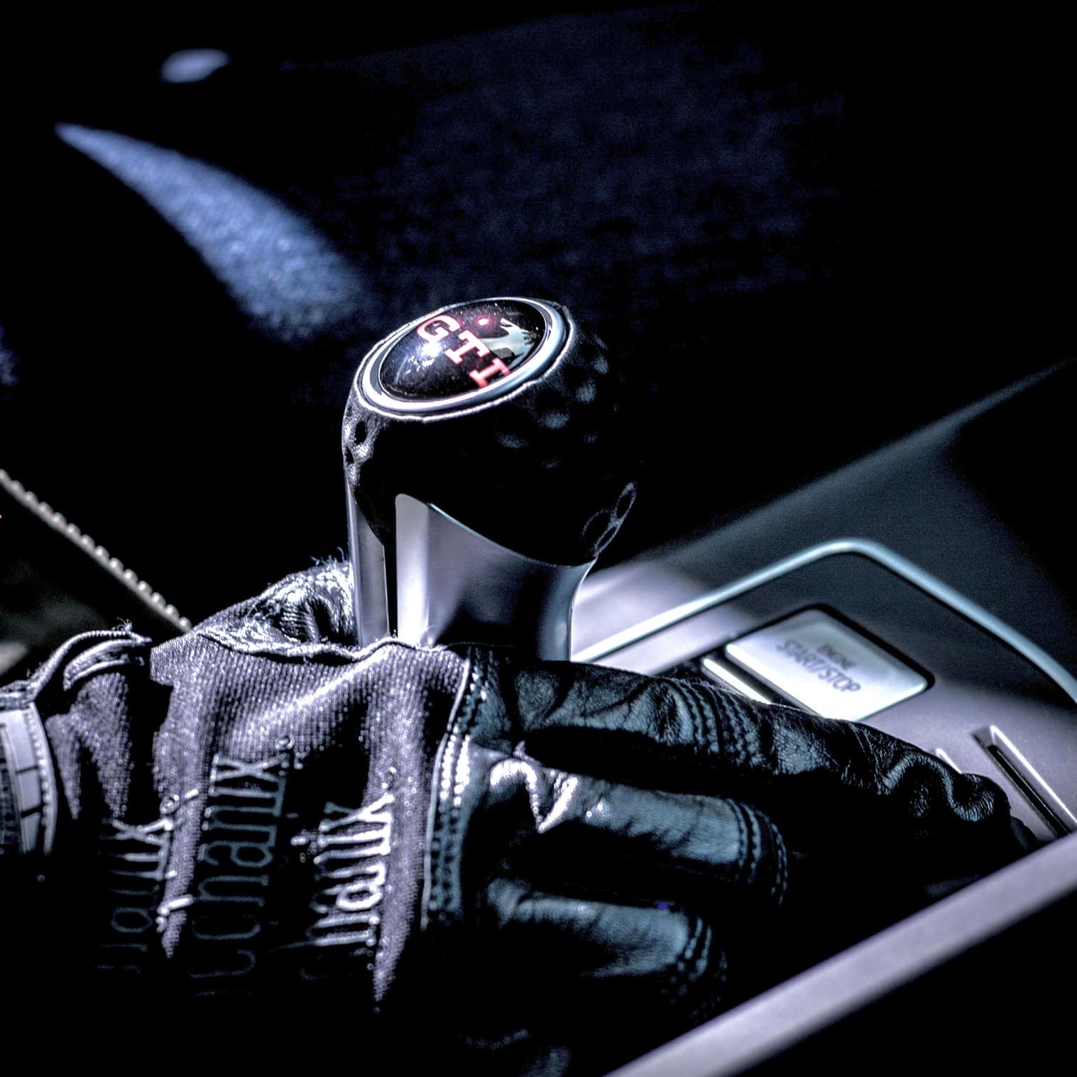 Interior modification featuring shift knob upgrade in VW Golf MK8 GTI