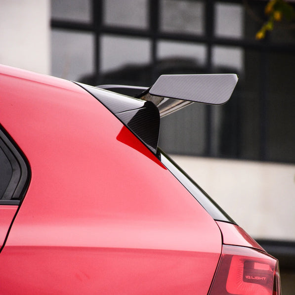 VW Golf MK8 GTI swan neck rear boot spoiler pre-preg carbon gloss 2021 2022 2023 adjustable downforce