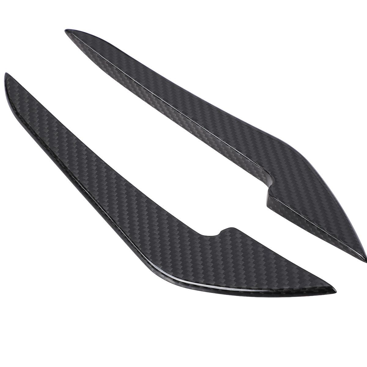 VW Golf MK8 R front canard, lower piece — gloss carbon fiber