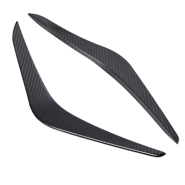 VW Golf MK8 R front canard, upper piece — gloss carbon fiber