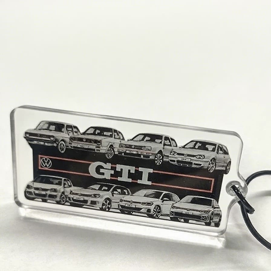 Volkswagen GTI keychain for Golf R, VW GTI gifts, and aftermarket accessories.