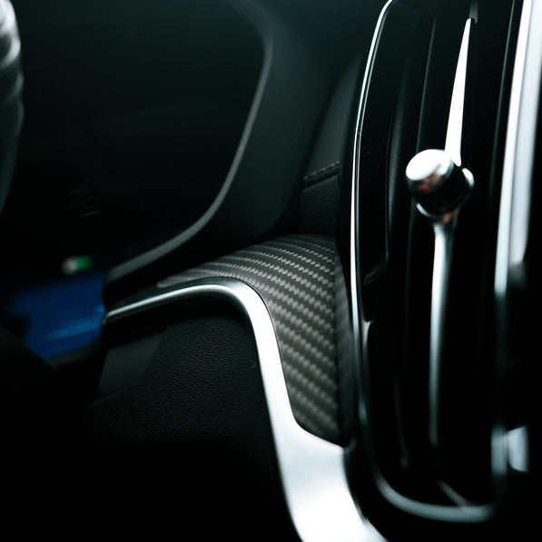 Volvo S60 V60 carbon fiber interior trim gloss black finish 2019 2020 2021 2022 direct OEM replacement