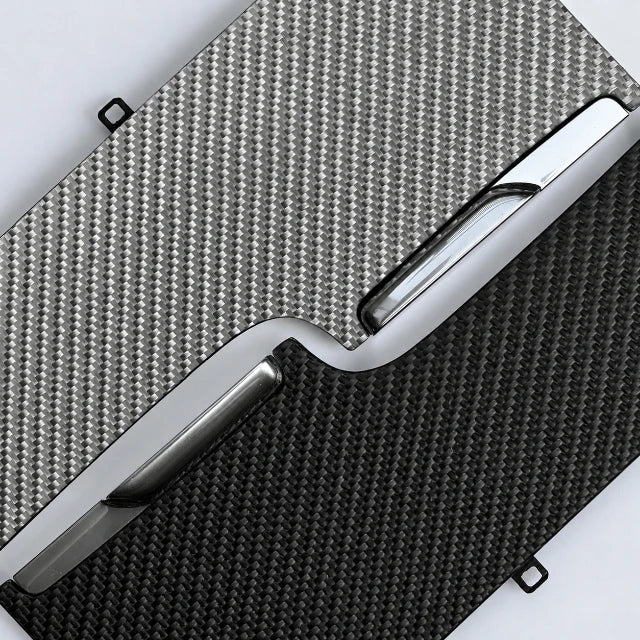 Volvo S60 V60 carbon fiber interior trim matte white vs exposed matte carbon fiber side by side finish comparison 2019 2024